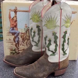 Vintage 1970s Justin Cactus Boots 🌵
